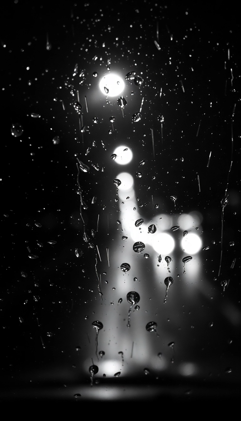 iPhone Refreshing AI Night Car Rain Elegant Wallpaper